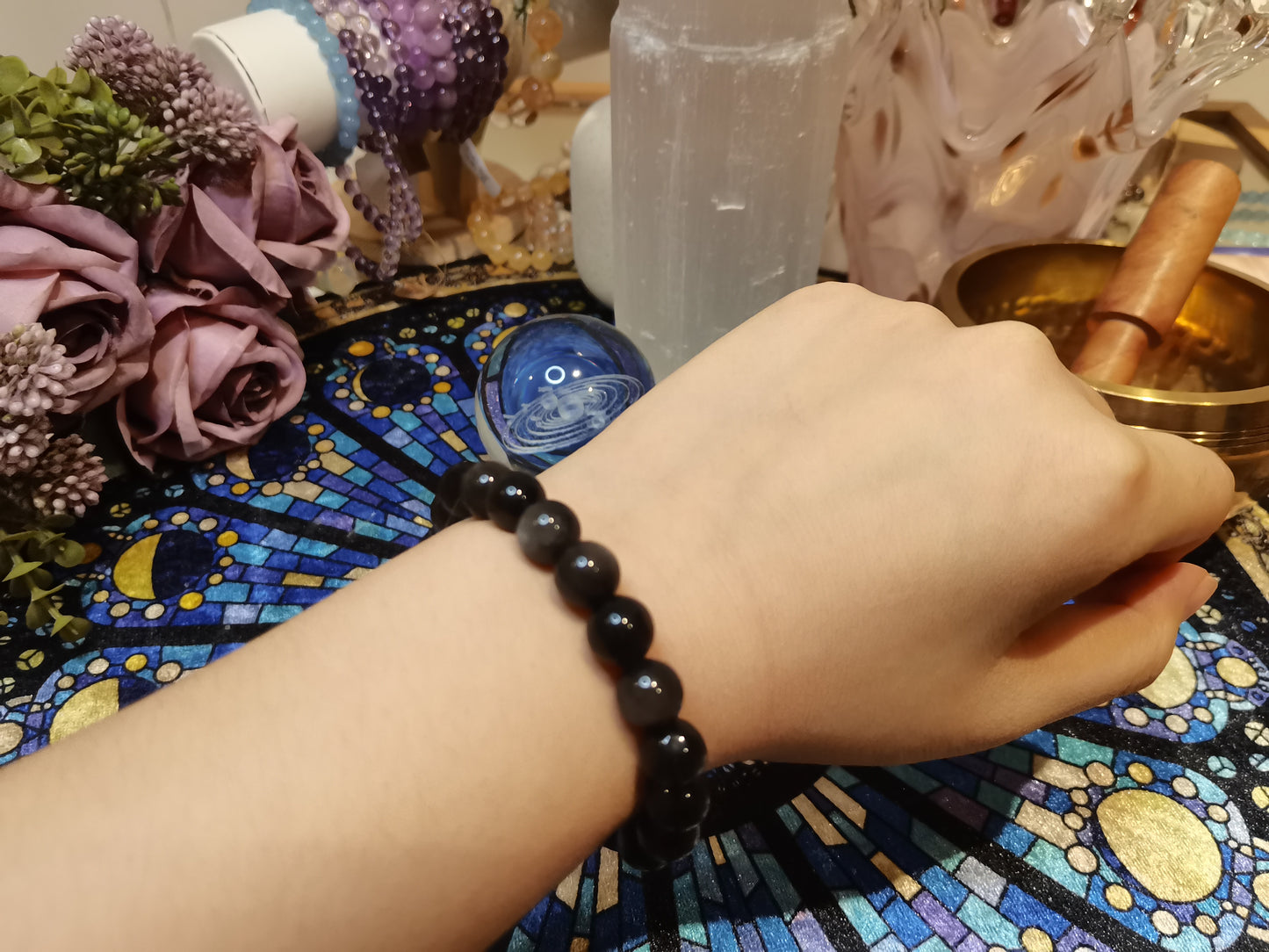 Night Guardian Obsidian Crystal Bracelet