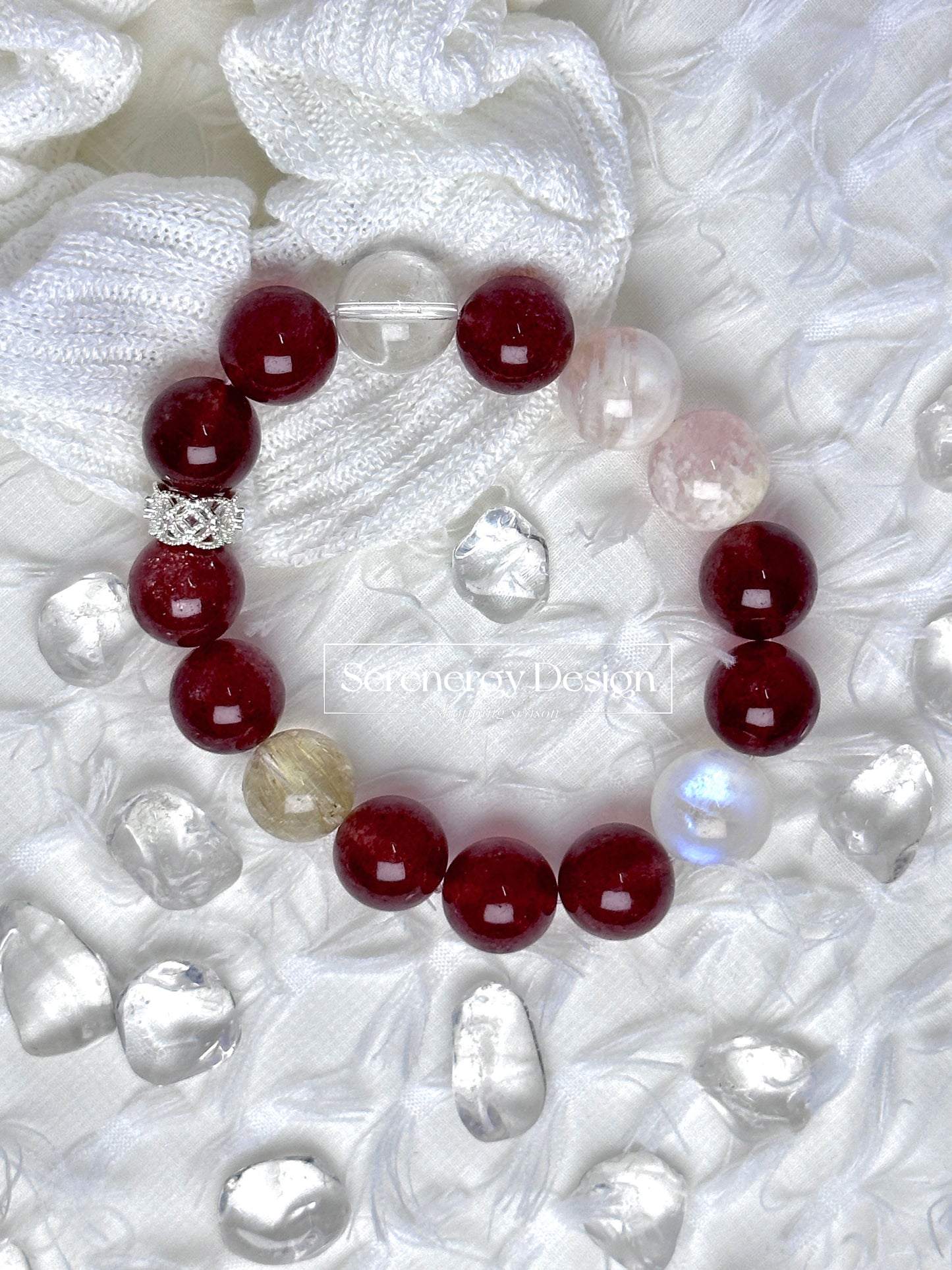 Rosé Dreamstone Strawberry Quartz Bracelet