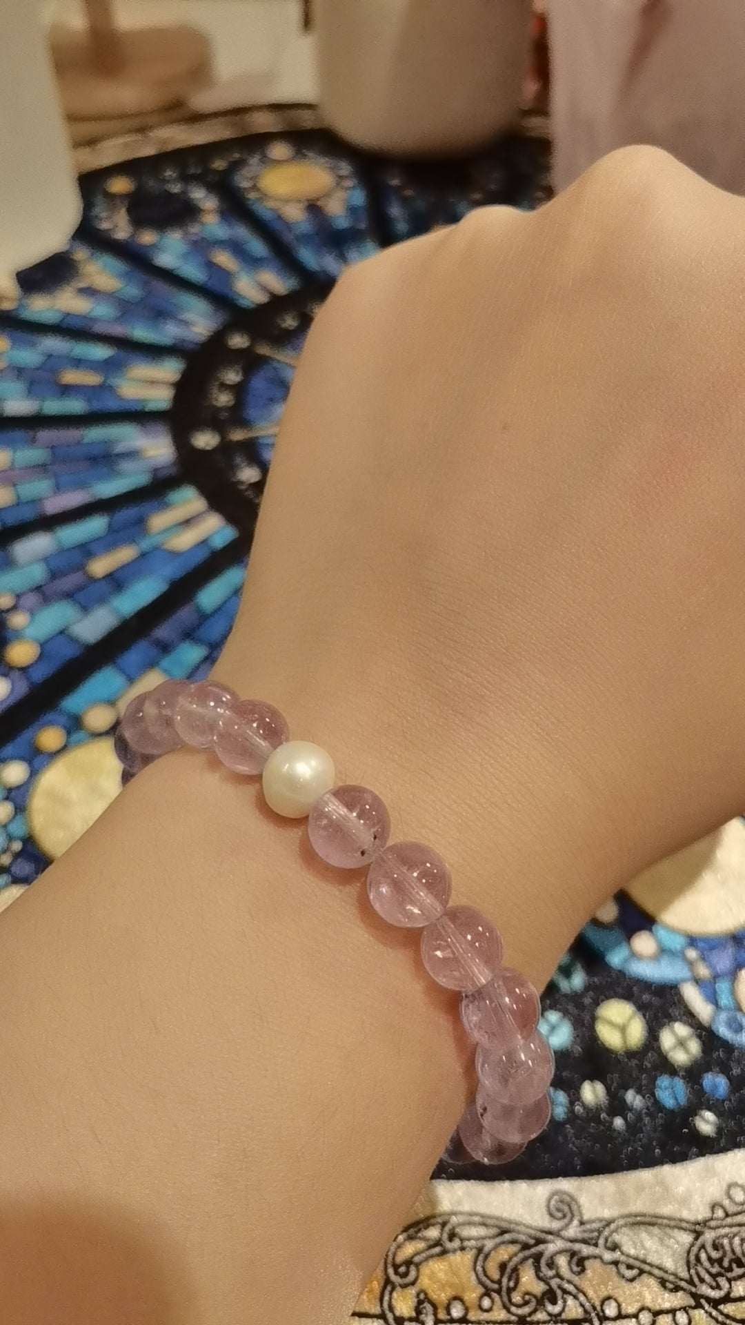 Amethyst and Freshwater Pearl Lavender Bracelet