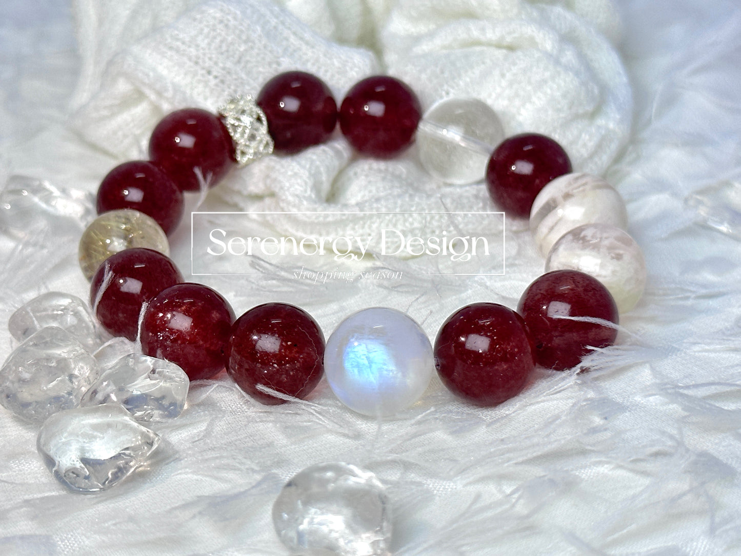 Rosé Dreamstone Strawberry Quartz Bracelet