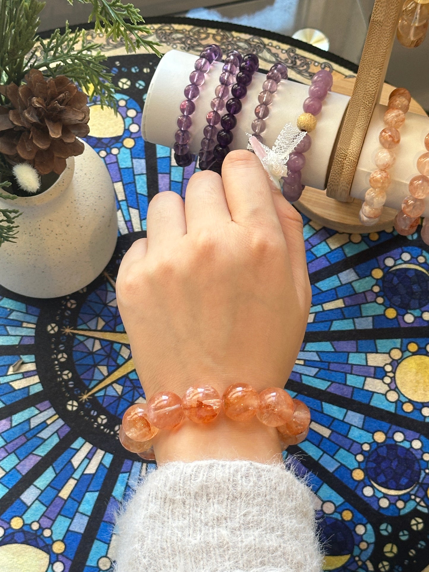 Sunset Blaze Hematoid Quartz Bracelet