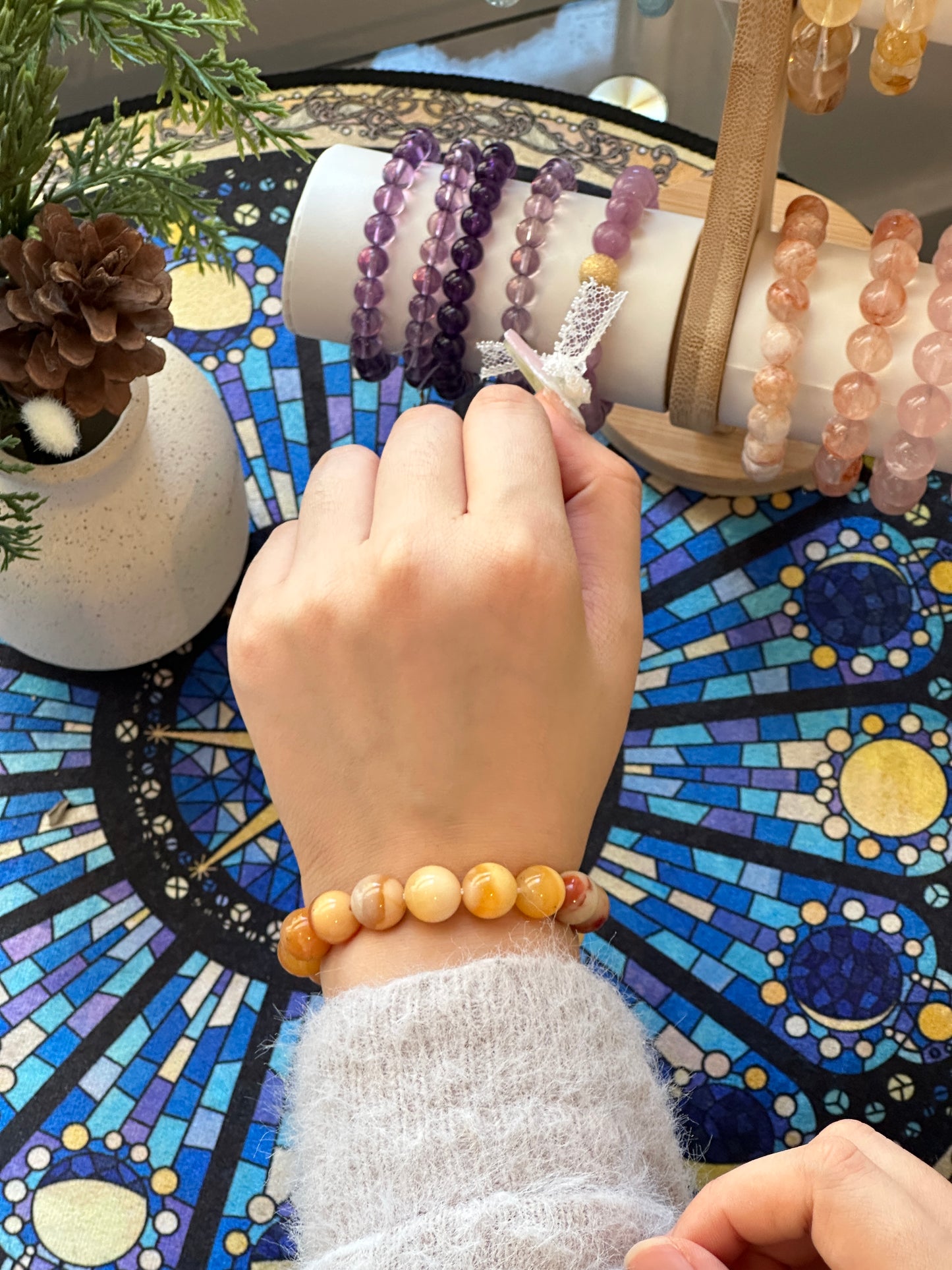 She's Calm Alashan Agate Bracelet