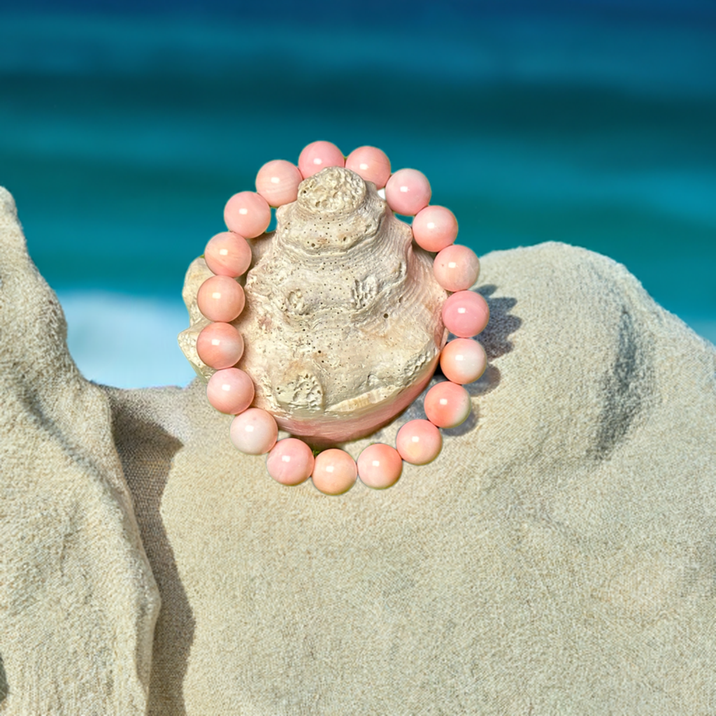 Coral Crown Queen Conch Shell Bracelet